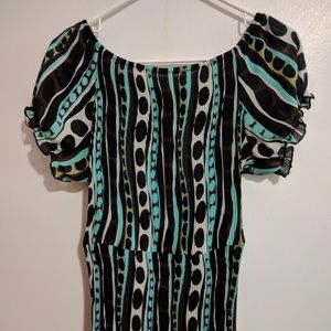 permanent pleat blouse w/Puffy Sleeves